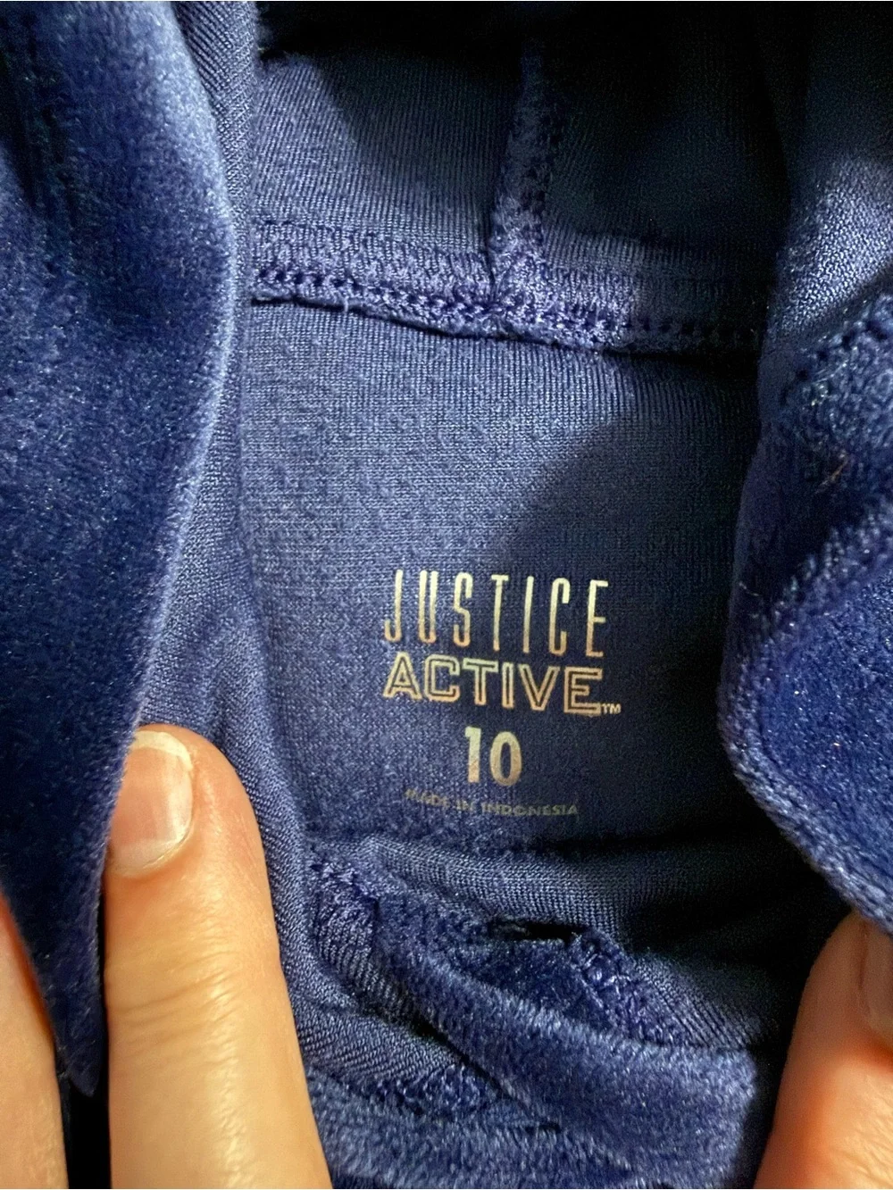 Justice Navy Blue Hoodie & Jogger Set with Gold Accents